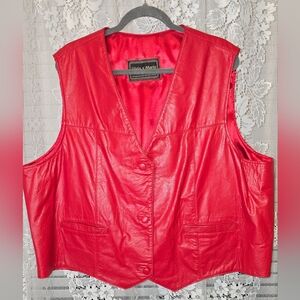 Red Leather Vest